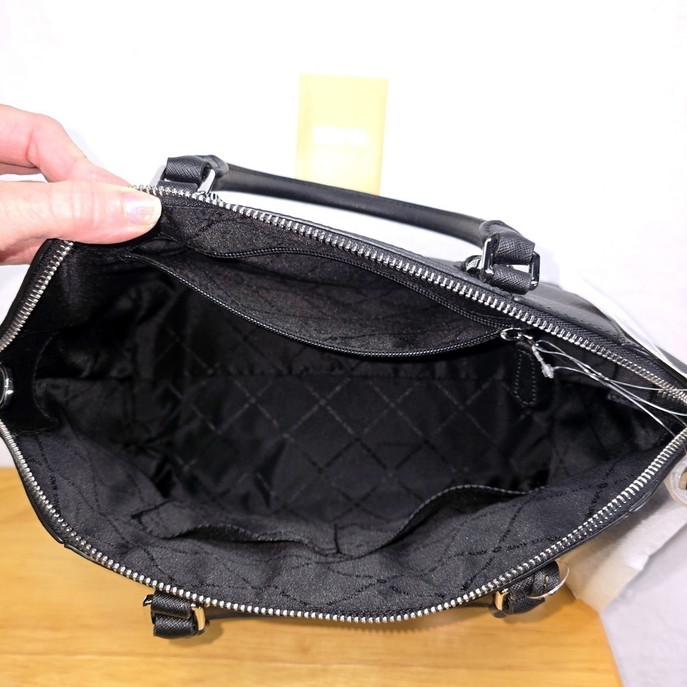Michael Kors Large Ciara Satchel Handbag Black New $428 - Picture 3 of 14